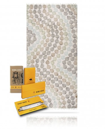 Палантин Унисекс HAND.W40-FEUILLE/BLANCHE